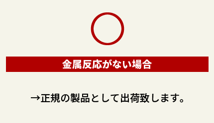 金属探知機での検査